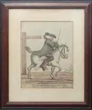 How to Ride a Horse Upon Three Legs by Henry Bunbury, print (other), sold Nov 2025