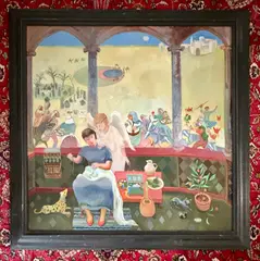 The Annunciation' oil on canvas by Anthea Craigmyle, oil on canvas, offered Oct 2025