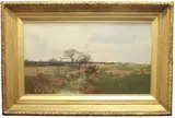 At the salt marshes by Sidney Pike, oil on canvas, sold Oct 2025