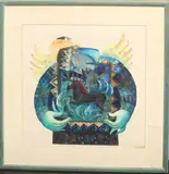 Untitled (Angel) by Sarah Young, mixed media, sold Aug 2025