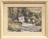 Lamorna stream by Denys Law, oil on canvas, offered Aug 2025