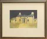 Treleddyd Faur Farmhouse, St Davids, Pembrokeshire by Jill Jeffrey, watercolour, sold Aug 2025
