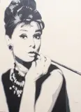 Holly Golightly' limited edition giclee print on canvas by George Ioannou, 2005, giclee, sold Jul 2025