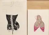 Embroidery and by Jean Stern, gouache on canvas, sold Jul 2025