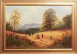Cornfield near ....., Derbyshire by Dudley White, oil on canvas, sold Jun 2025