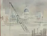 St Pauls from the Thames by Barbara Dorf, watercolour, offered Jun 2025
