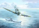 A Supermarine Seafire XV in Far East service by Mark B. Hall, oil on canvas, sold Jun 2025