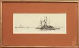 Unloading cargo on the Thames at Purfleet etching by William Lionel Wyllie, etching, offered Jun 2025
