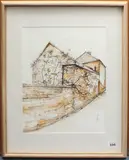 Rectory Lane by Jasmine Jennings, watercolour and ink on paper, sold Jun 2025