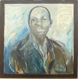 Portrait of a black gentleman by Rita Smith, oil on board, sold May 2025