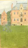 Villa in Normandy' oil on canvas, unframed by Richard Beer, oil on canvas, sold May 2025