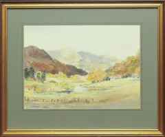 River Strathy, Thursday 22nd October by Edwin Grieg Hall, watercolour, sold May 2025