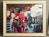 Geishas at dera temple by Christian Hook, print, sold Jul 2021