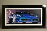Ferrari 458 italia by Roz Wilson, oil on canvas, sold Jul 2021