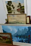 ETC, to include a George Deakins painting of boats, possibly in Venice, signed by Paintings And Prints, 1974, watercolour, sold Jul 2021