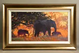 Backlit gold by Rolf Harris, print, sold Jul 2021