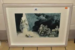 The Continuing Fall XVI by Freya Payne, etching, sold Jul 2021
