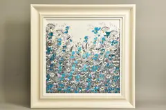 Silver meadow v by Mary Shaw, oil on board, sold Jun 2021