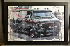 A-team van by Kris Hardy, oil on canvas, sold Jun 2021