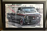 A-team van by Kris Hardy, oil on canvas, sold Jun 2021