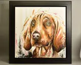 Golden girl by Samantha Ellis, oil on canvas, sold Jun 2021