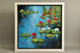 Lilypads v by Antonio Villalba, oil, sold Jun 2021