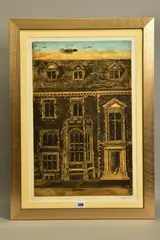 St catharines college chapel entrance by Walter Hoyle, etching, sold Jun 2021