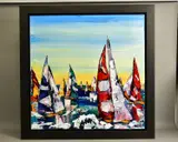 The setting sun by Maya Evento, oil, sold May 2021