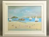 Crossing the causeway by Lucy Young, oil on canvas, sold May 2021