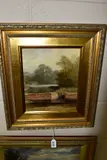 Wyndley flood gate by John Bates Noel, oil on canvas, sold May 2021