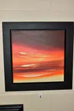 A dramatic red sunset by Jonathan Shaw, oil on canvas, sold May 2021
