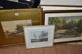 comprising Ferdinand Edward Harley Caulkin (1888-1977) 'Silver Birches in by Landscape Watercolours, watercolor, sold May 2021