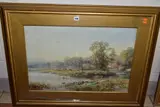 Figures aboard working boats by John Syer, watercolour on paper, sold May 2021
