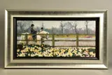 Riding in the spring by Rolf Harris, print, sold May 2021