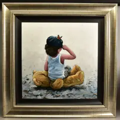 Has he gone yet? by Keith Proctor, 2018, oil on canvas, sold May 2021
