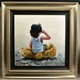 Has he gone yet? by Keith Proctor, 2018, oil on canvas, sold May 2021