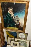 Boy in green velvet by Alan Hewick, oil on canvas, sold May 2021
