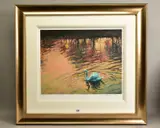 Swan in the morning by Rolf Harris, print, sold May 2021