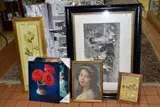to include William Strutt, 'A Lassie and her Laddie' published 1909, size by Eight Assorted Prints, print (other), sold May 2021