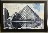 Louvre reflections iv by Kris Hardy, oil on canvas, sold Apr 2021
