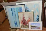 comprising John Bennett watercolour of Lerryn in Cornwall, size approximately by Painting And Prints, watercolour, sold Apr 2021