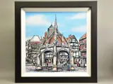 Market cross, salisbury by Philip Bissell, oil on canvas, sold Apr 2021