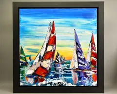 The setting sun ii by Maya Eventov, oil, sold Apr 2021