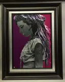 'SOMEONE TO WATCH OVER ME - STUDY', a portrait of Amy Winehouse, by Paul Normansell, acrylic, sold Apr 2021