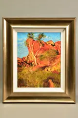 Sun on devil by Rolf Harris, print, sold Apr 2021
