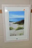 White sands, st martins by Amanda Hoskin, mixed media on paper, sold Mar 2021