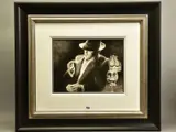 Man lighting a cigarette ii by Fabien Perez, ink on paper, sold Mar 2021