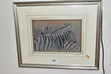 A study of Zebras by Kim Donaldson, pastel on paper, sold Mar 2021