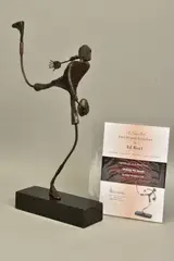 Making a break by Ed Rust, bronze, sold Mar 2021