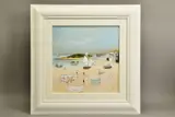Picnic by the shore by Lucy Young, oil on canvas, sold Mar 2021